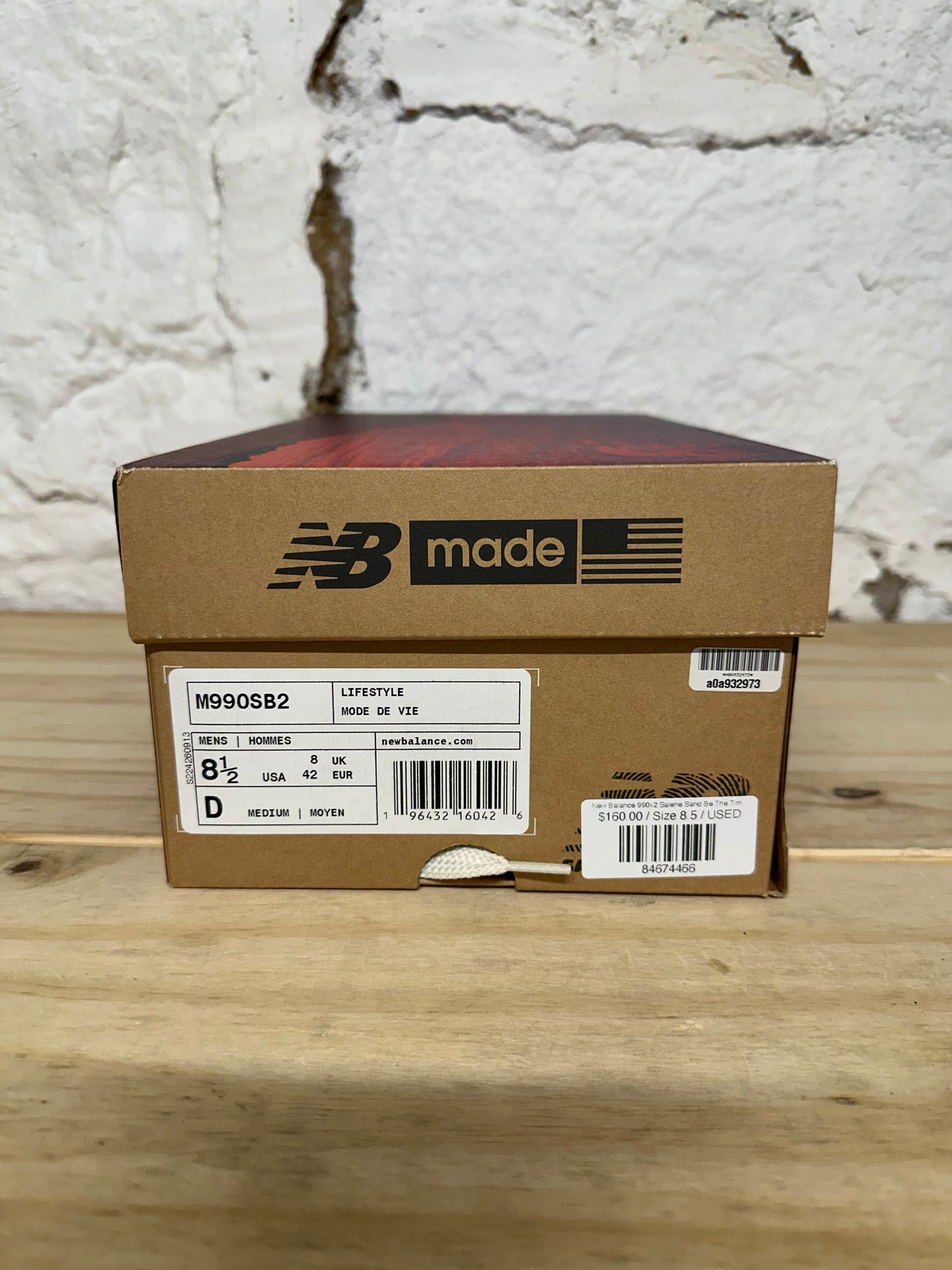 New Balance 990v2 Salehe Sand Be The Time Sz 8.5