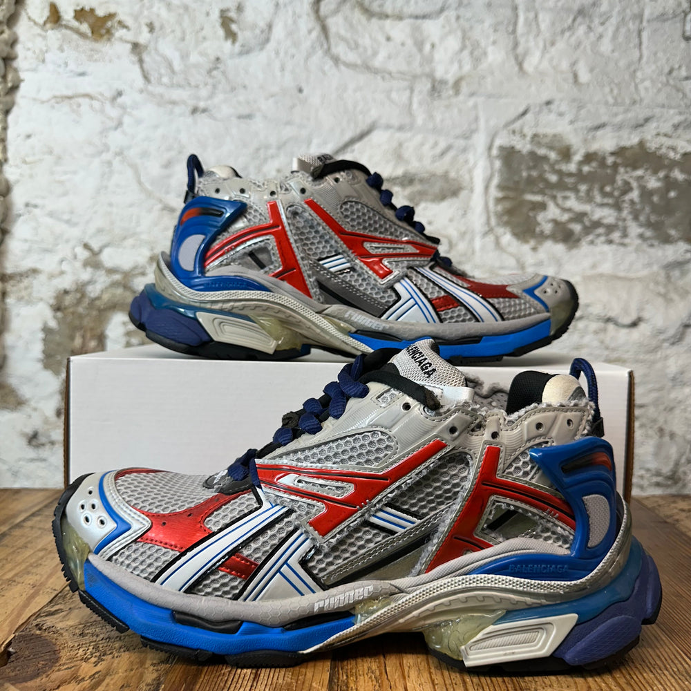 Balenciaga Runner Red Blue Grey Sneaker Sz 8 (41)