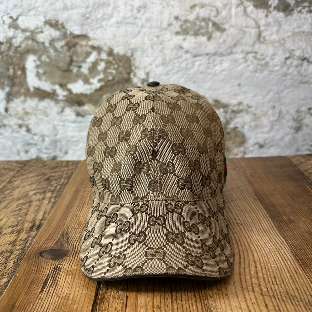 Gucci Tan GG Monogram Hat Sz L