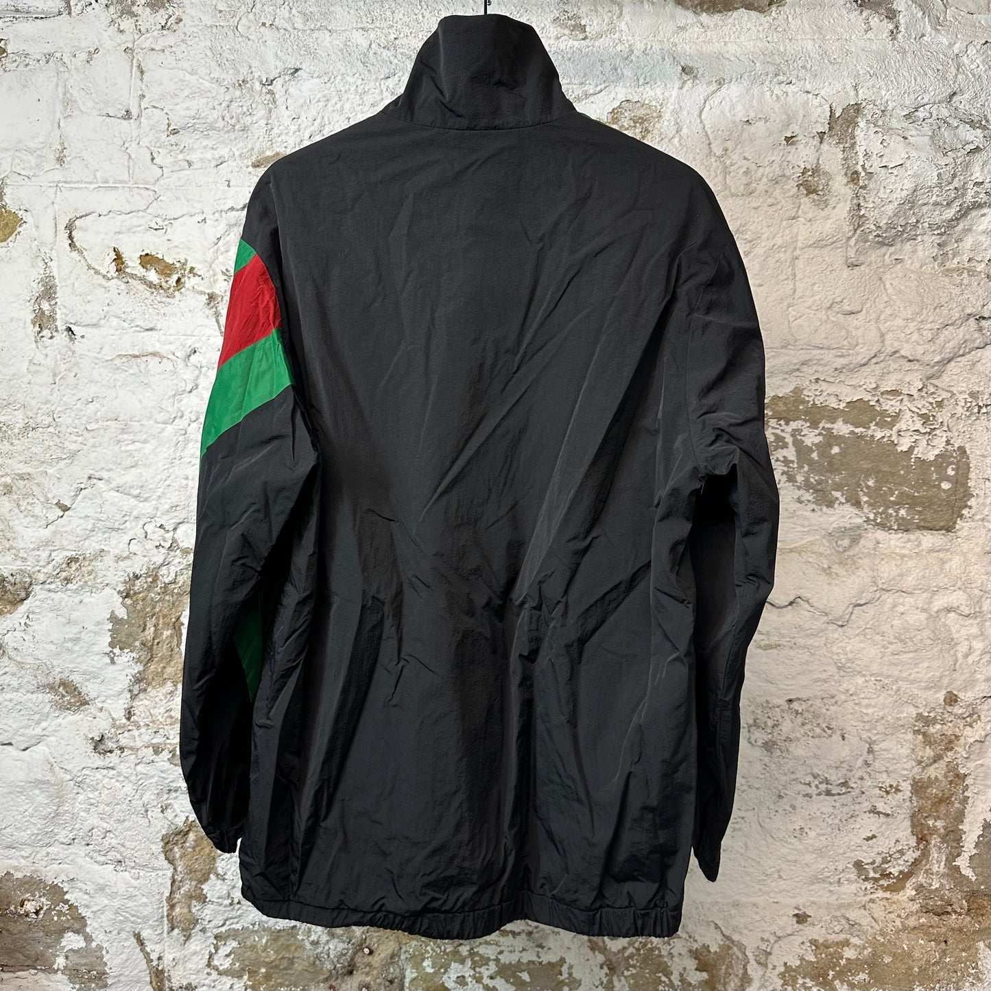Gucci Striped Tiger Windbreaker Jacket Black Sz M