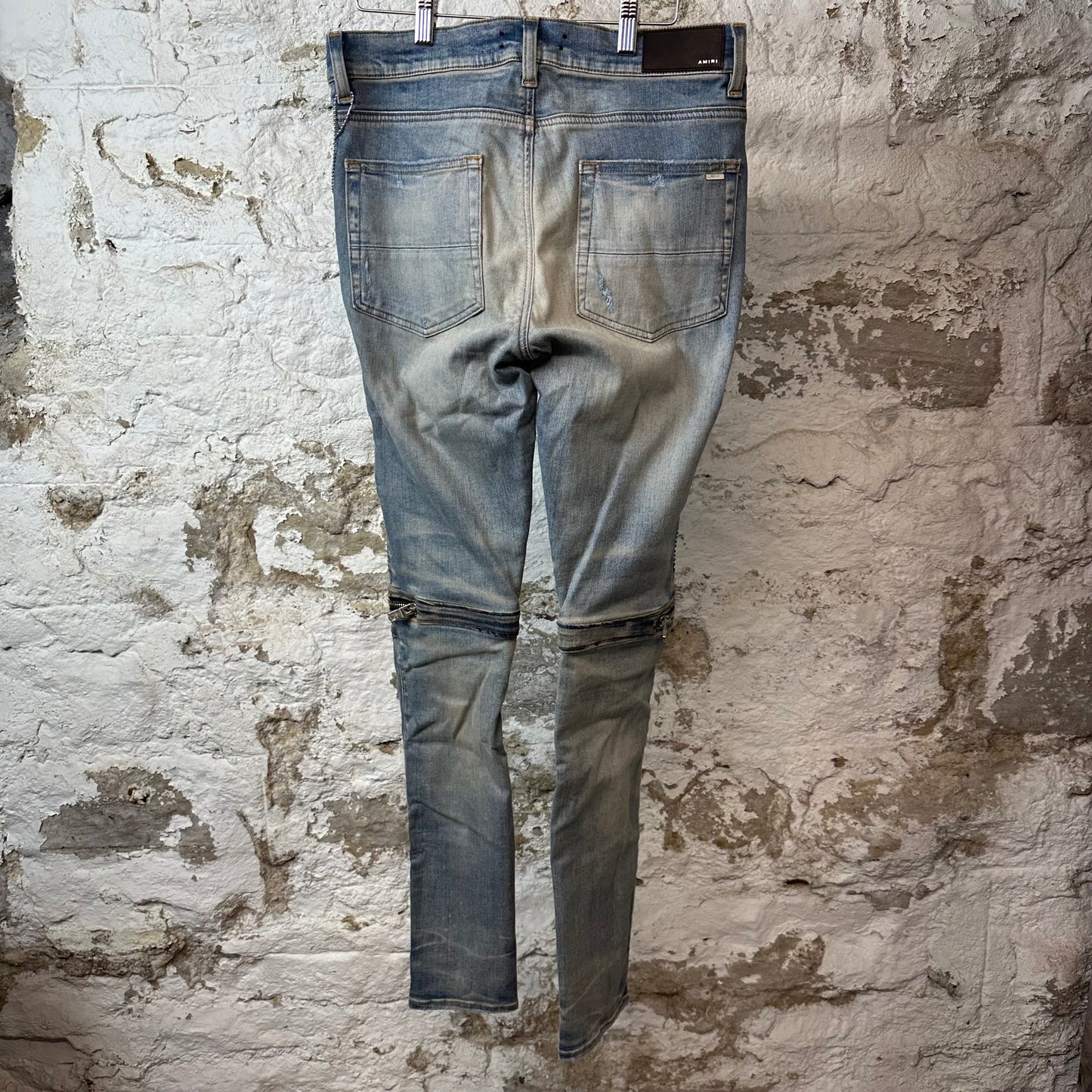 Amiri MX2 Black Blue Patch Blue Denim Jeans Sz 32 DS