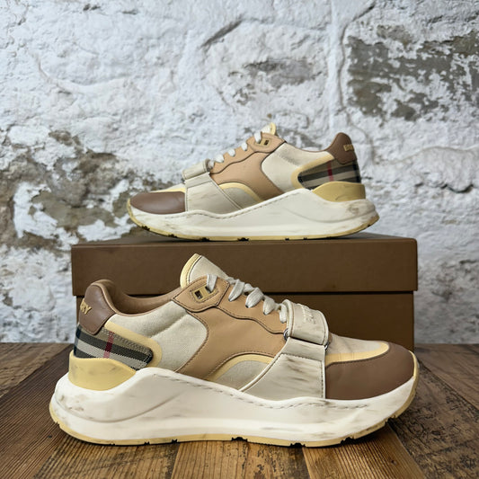 Burberry Ramsey Tan Vanilla Sneaker Sz 6.5 (39.5)