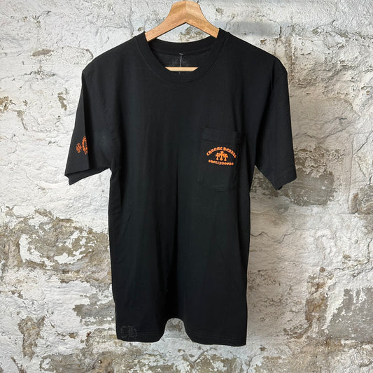 Chrome Hearts Orange Crosses T-shirt Black Sz L (Tailored Short)