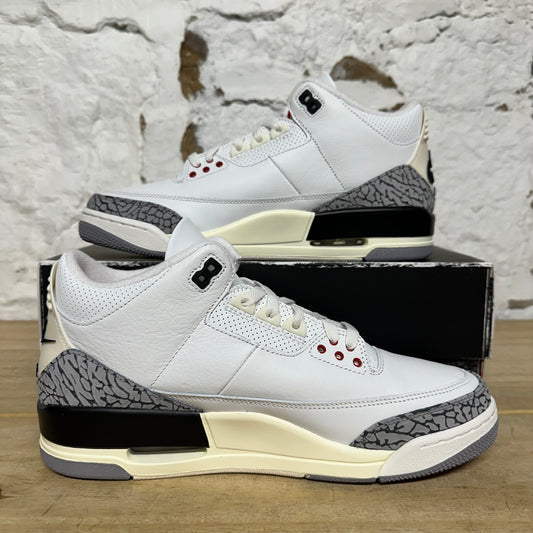 Air Jordan 3 White Cement Reimagined Sz 10 DS