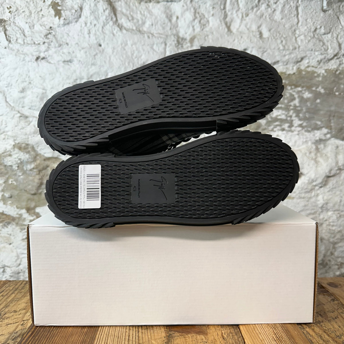 Giuseppe Zanotti Blabber Black Plaid Sneaker Sz 9.5 (42.5)