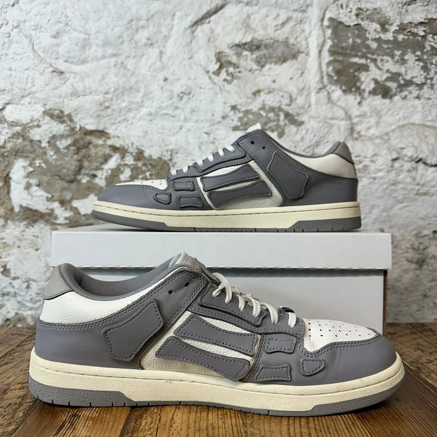 Amiri Grey Skeleton White Cream Sneaker Sz 12 (45)