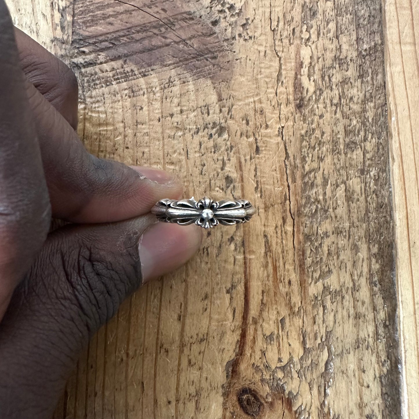 Chrome Hearts Floral Cross Ring Sz (7)