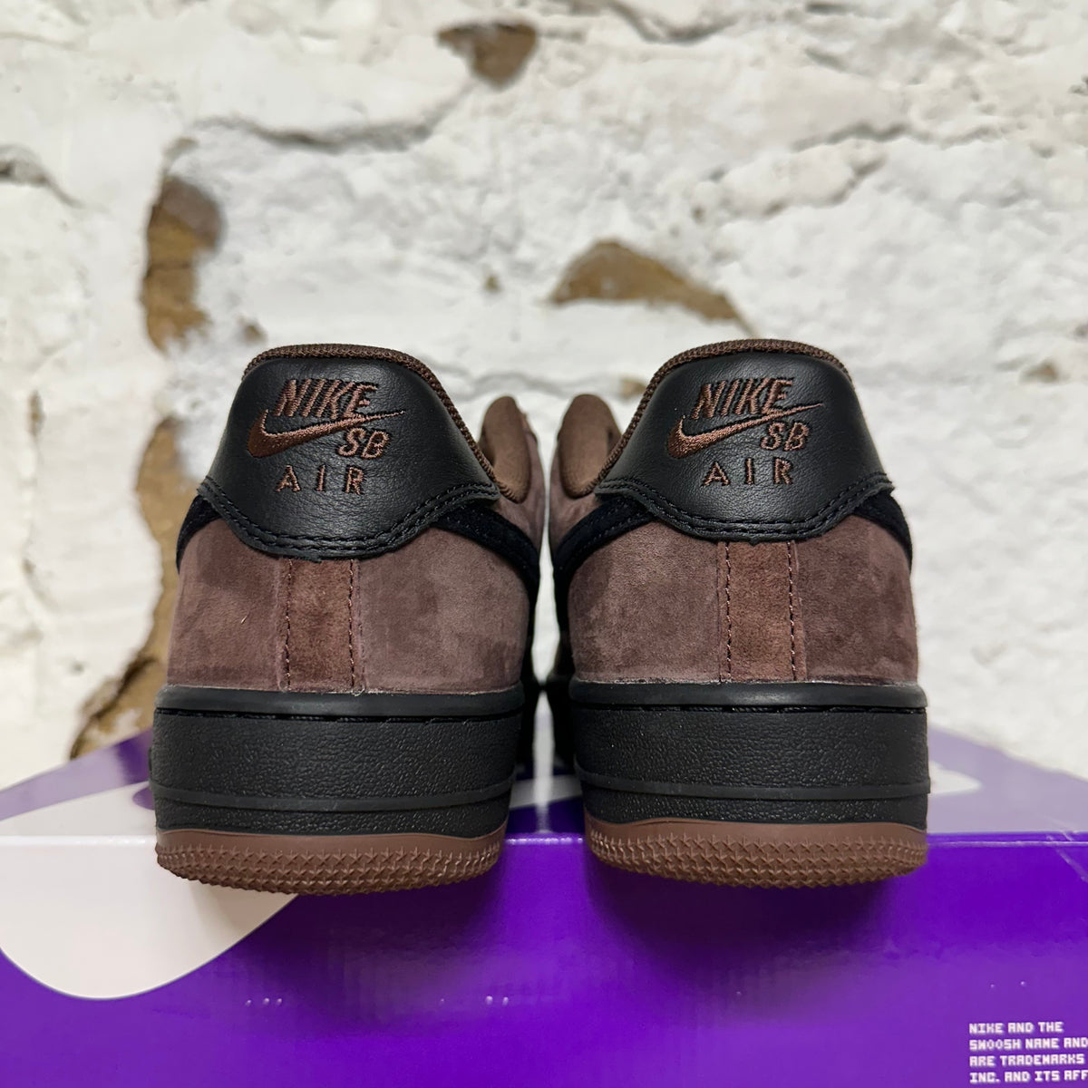 Nike SB Air Force 1 Low Light Chocolate Black Sz 10 DS