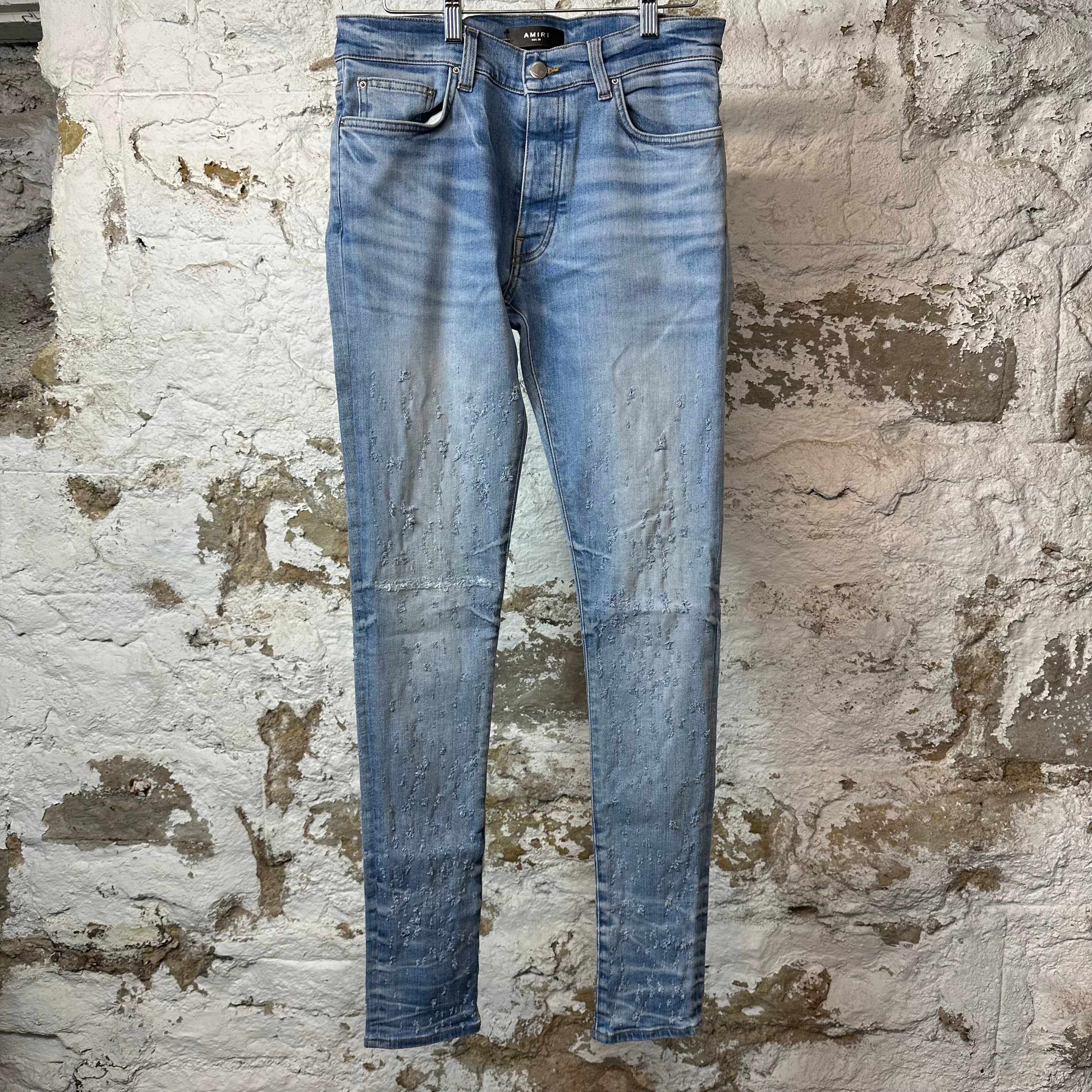 Amiri Plain Blue Shotgun Denim Jeans Sz 30