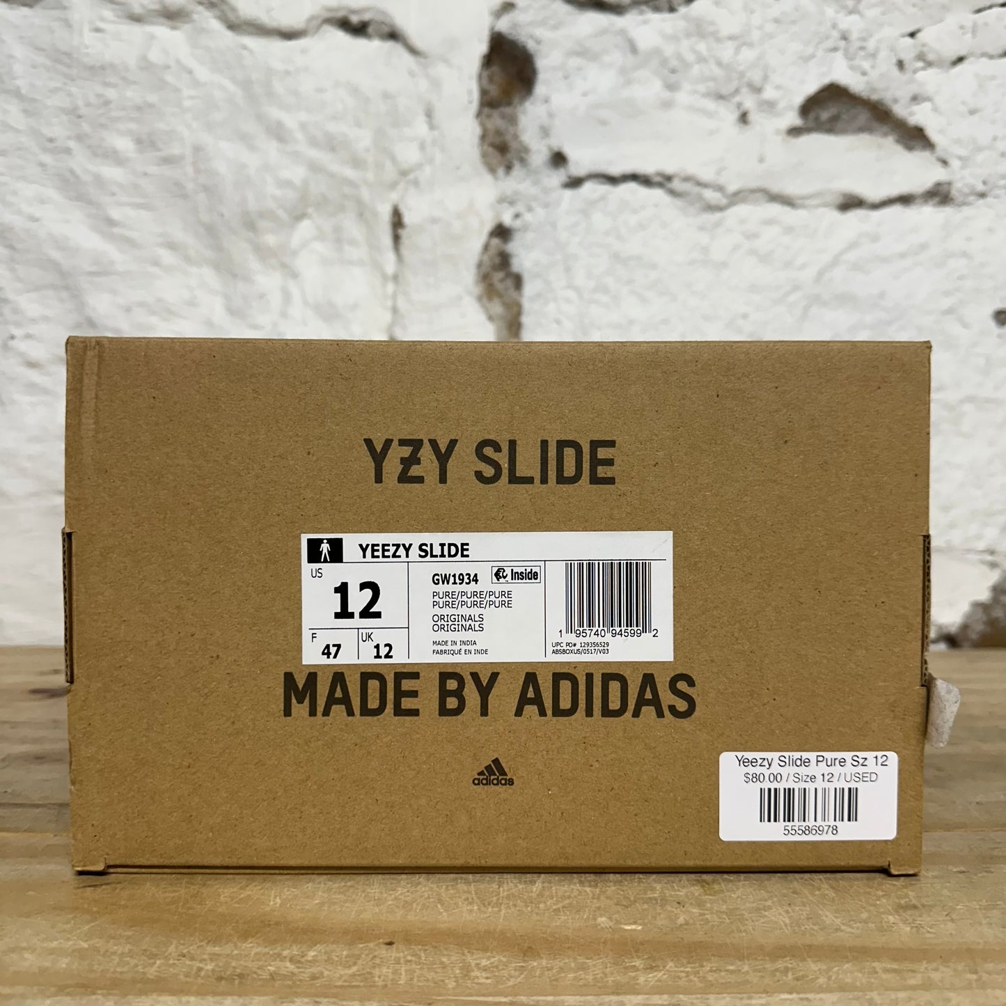 Yeezy Slide Pure Sz 12