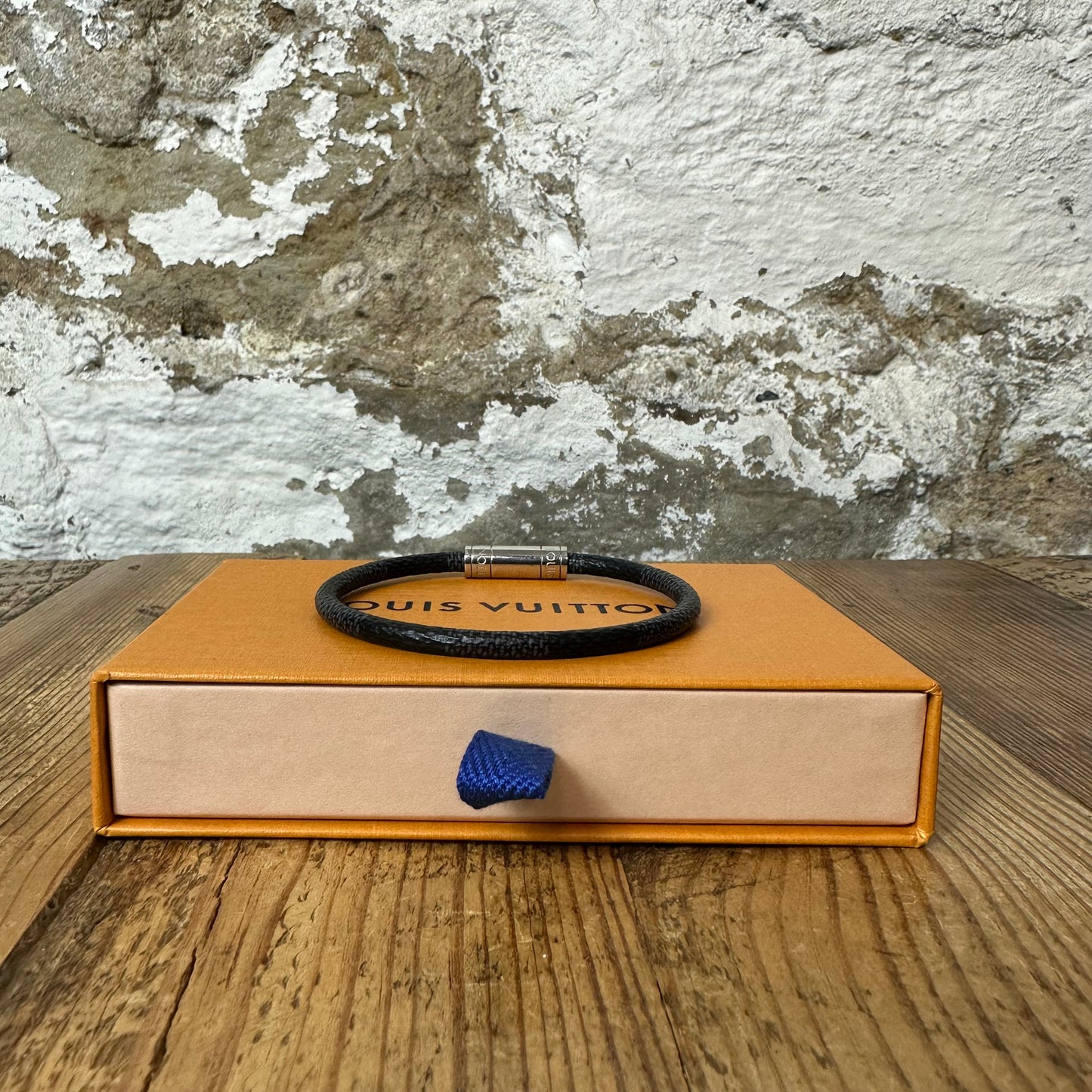 Louis Vuitton Graphite Keep It Bracelet W/ Box