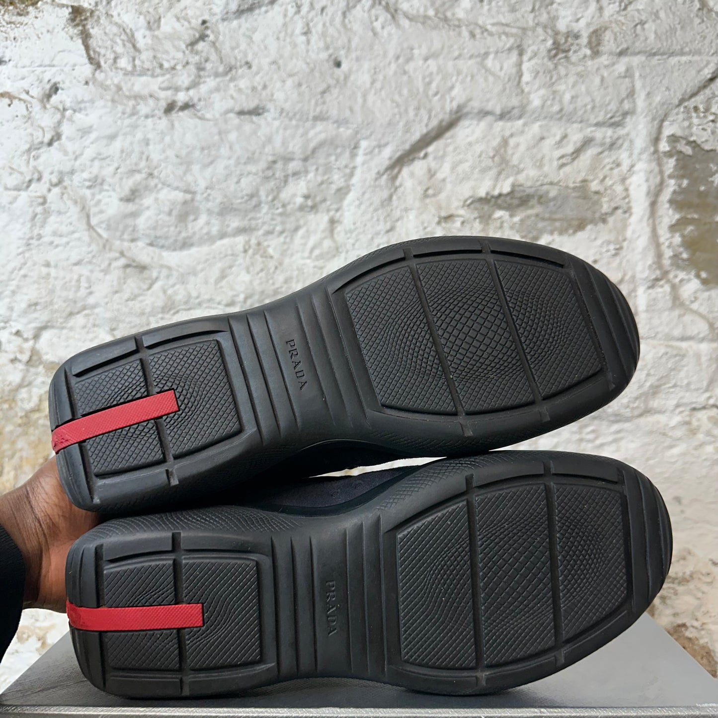 Prada Americas Cup Vintage Navy Blue Sz 8