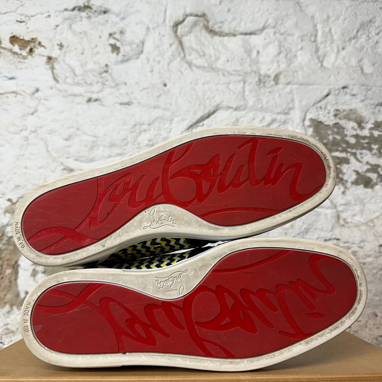 Christian Louboutin High Multicolor Woven Sneaker Sz 8.5 (41.5)