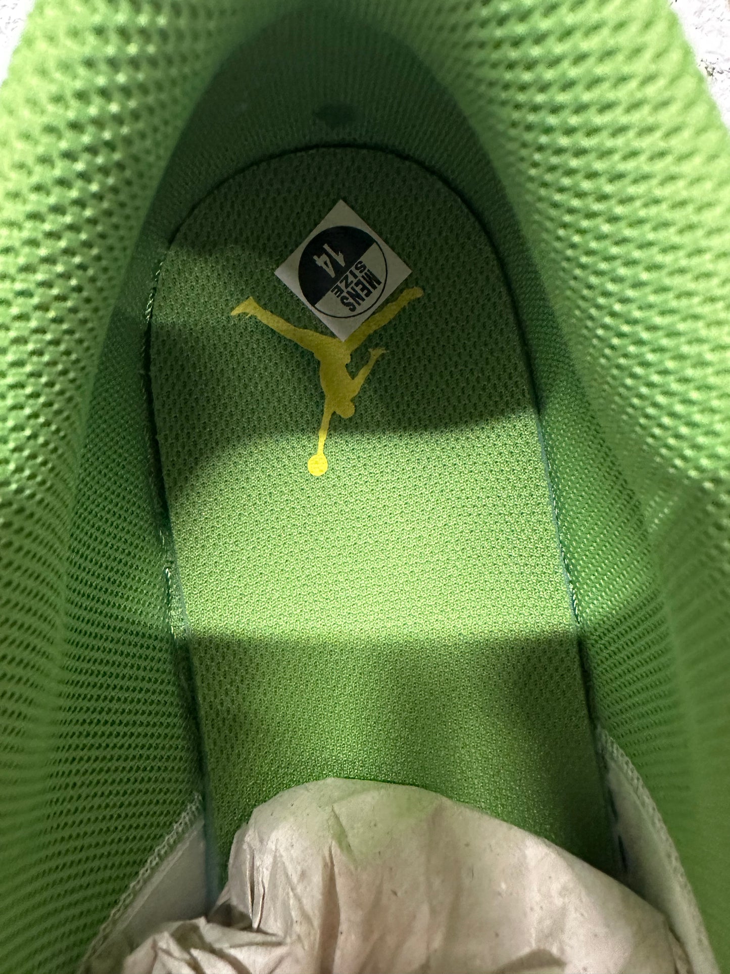 Air Jordan 1 Low White Chlorophyll Sz 14 DS