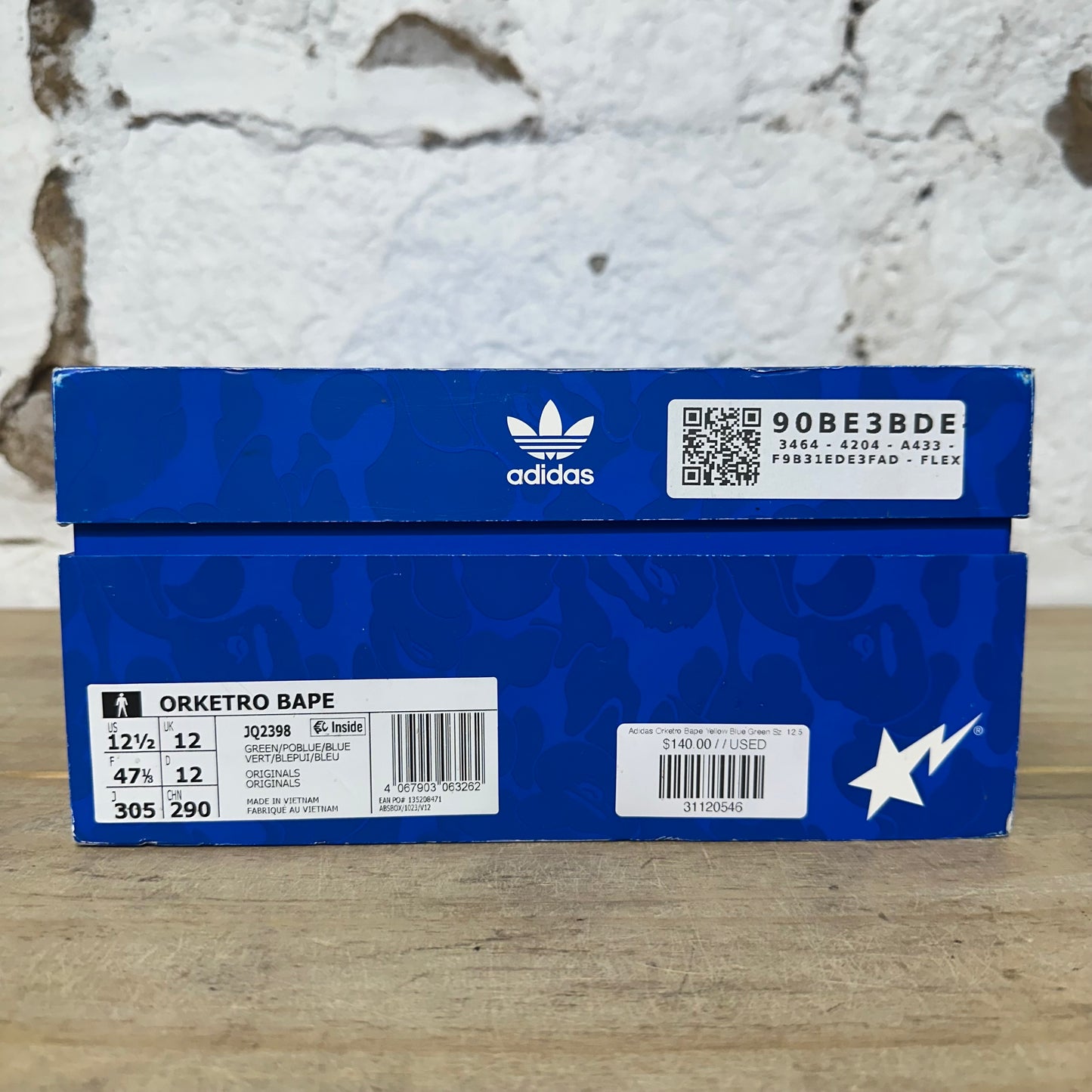 Adidas Orketro Bape Yellow Blue Green Sz. 12.5