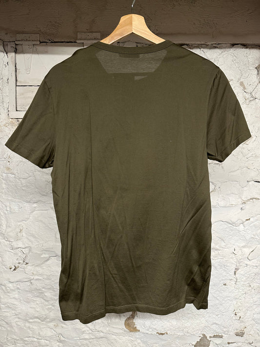 Moncler Olive Green T-Shirt Sz M