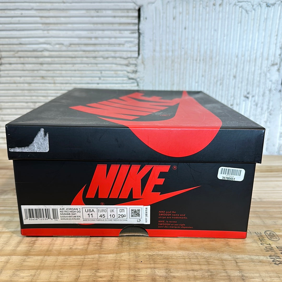 Air Jordan 1 High Royal Toe Sz 11