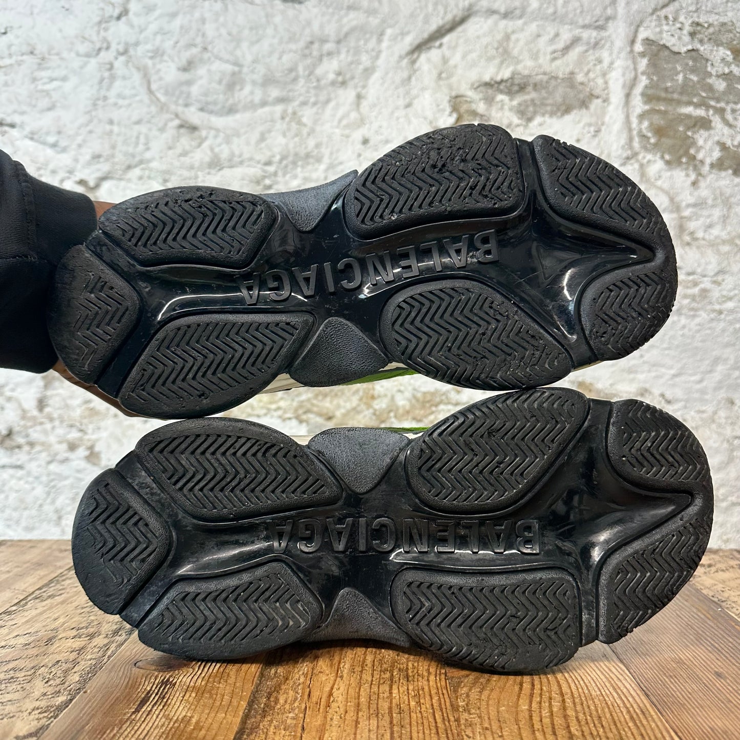 Balenciaga Triple S Green Yellow Black Sneaker Sz 7 (40)