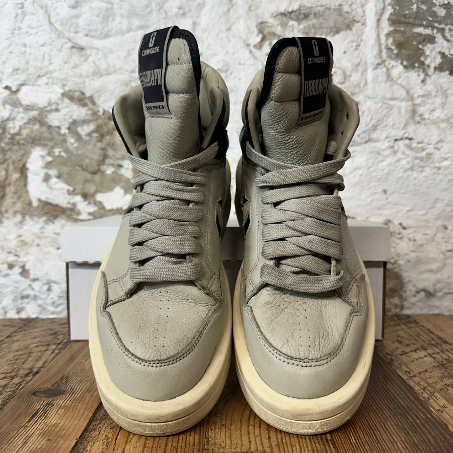 Rick Owens High TurboWPN Grey Milk Sneaker Sz 8.5