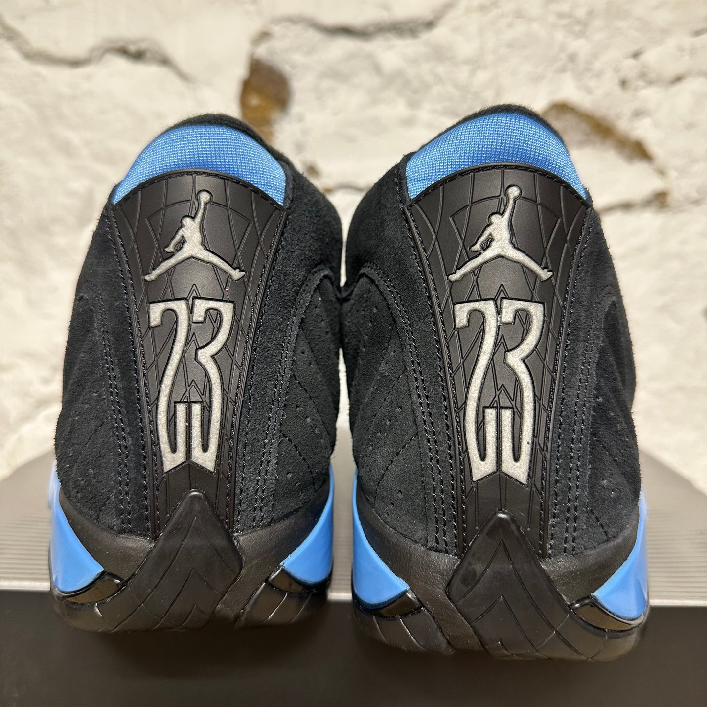 Air Jordan 14 Black Univeristy Blue Sz 10