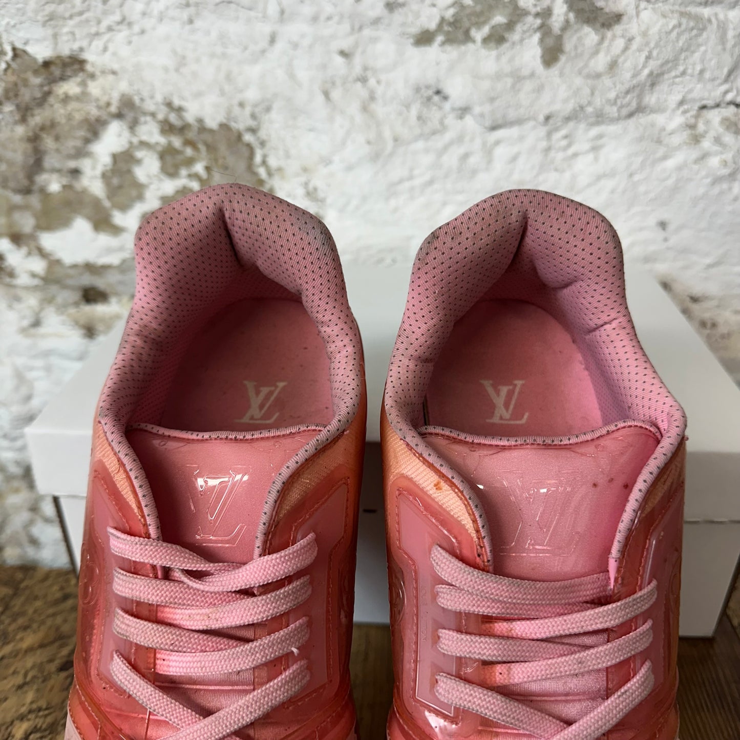 Louis Vuitton Transparent Pink Trainer Sz 11.5 (10LV) No Box