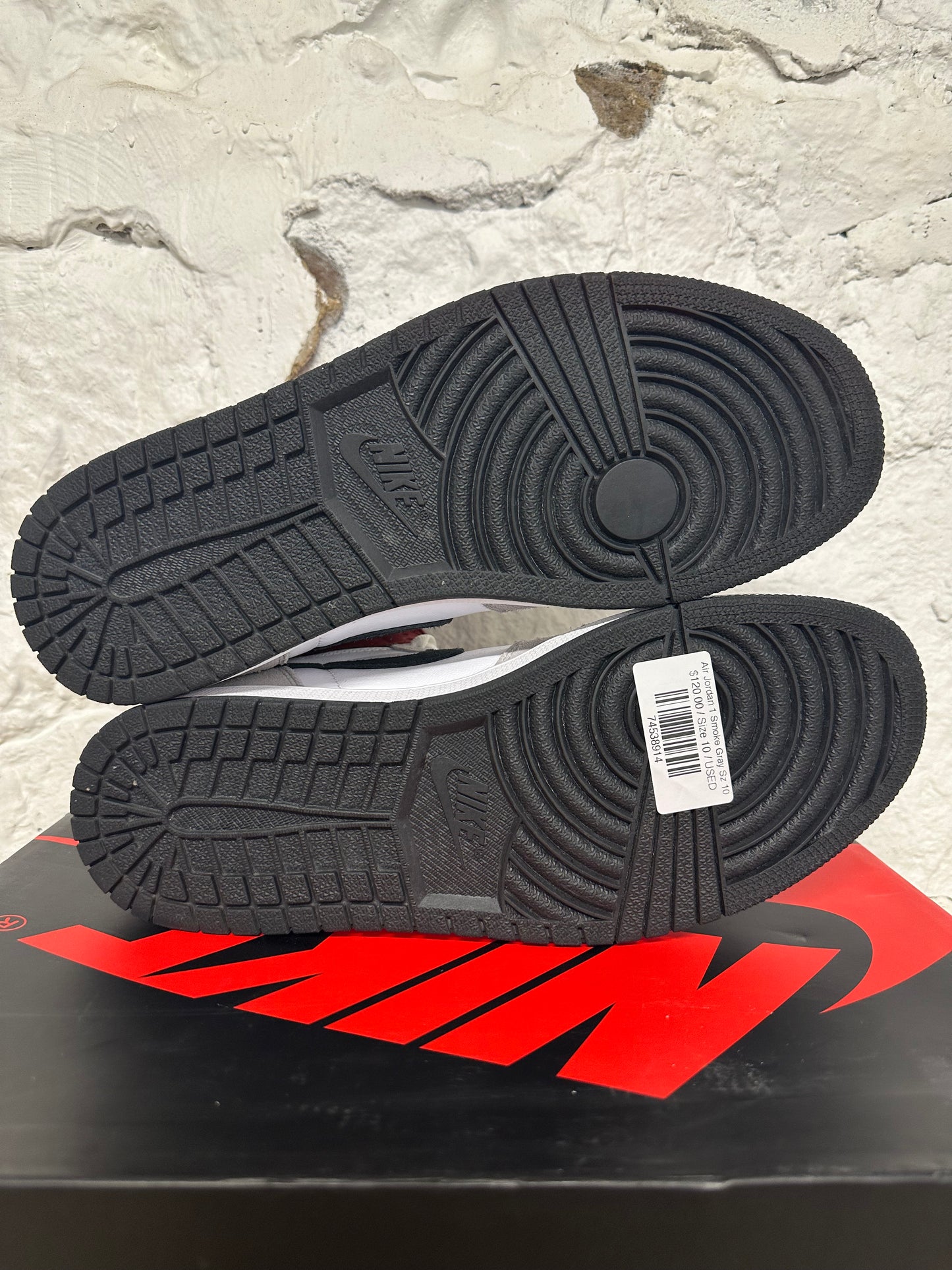 Air Jordan 1 High Light Smoke Grey Sz 10