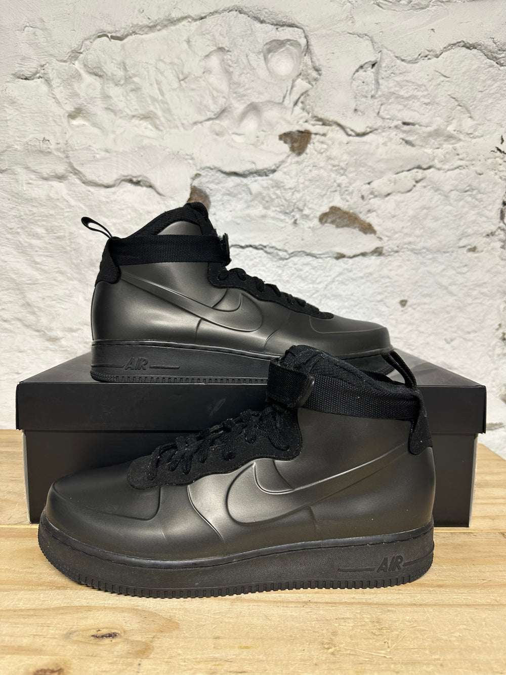 Nike Air Force 1 Foamposite Cup Triple Black Sz 12