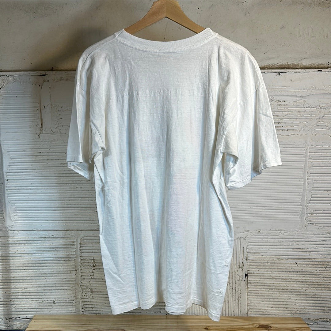 Pebbles and Bam Bam White Tee Sz L