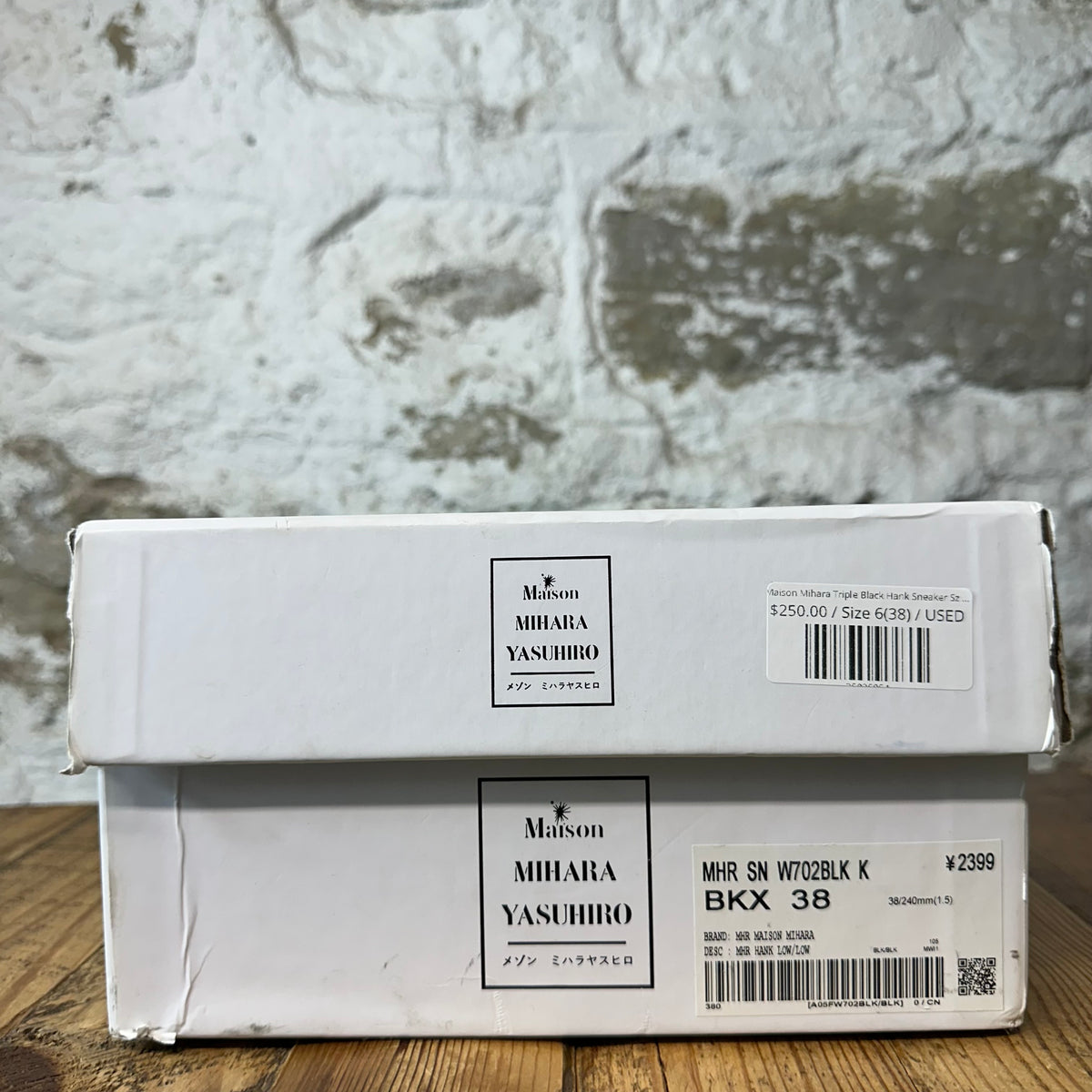 Maison Mihara Triple Black Hank Sneaker Sz 6 (38)