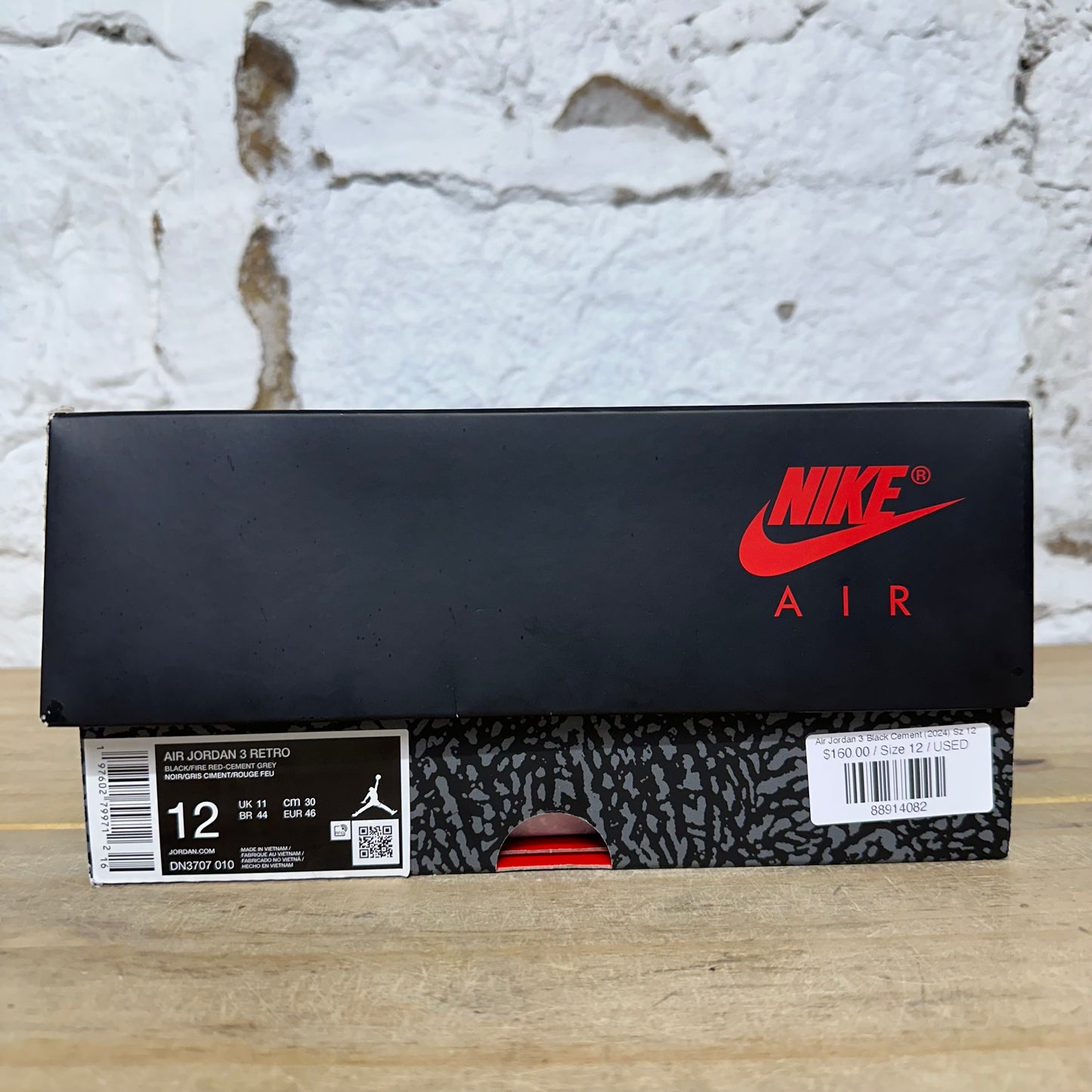 Air Jordan 3 Black Cement (2024) Sz 12