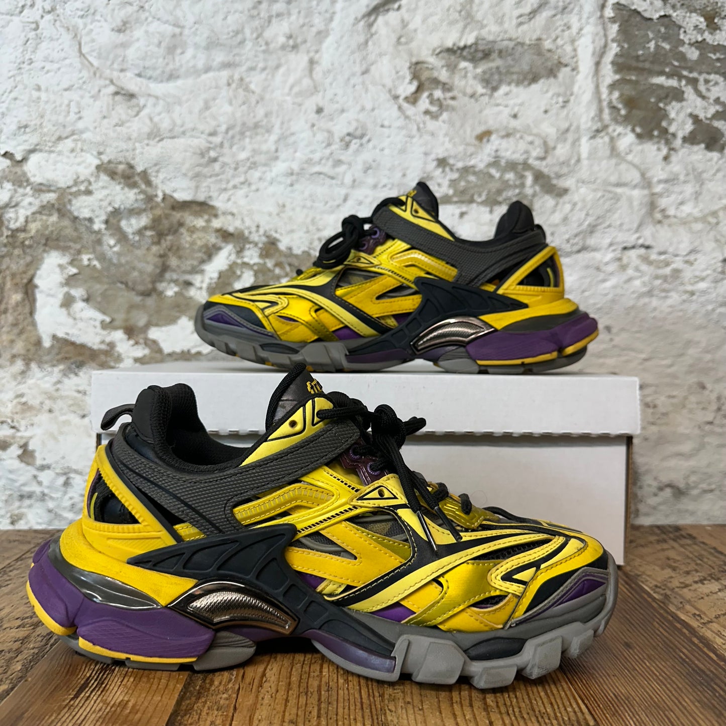 Balenciaga Track 2 Yellow Black Purple Sneaker Sz 6 (38)