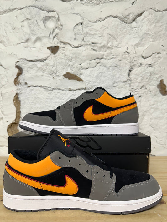 Air Jordan 1 Low Black Vivid Orange Sz 14 DS