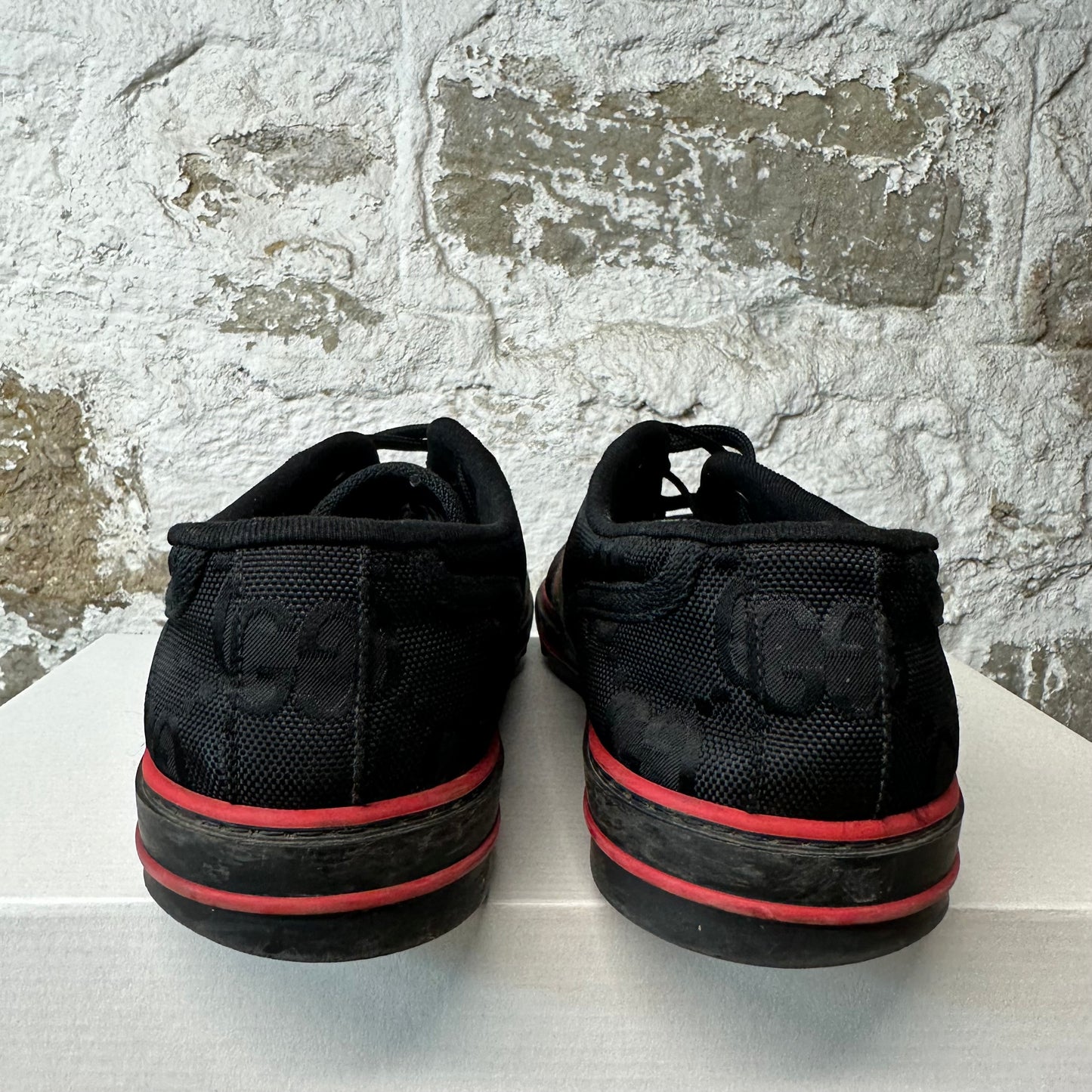 Gucci Tennis 1977 Black GG Monogram Sneaker Sz 9