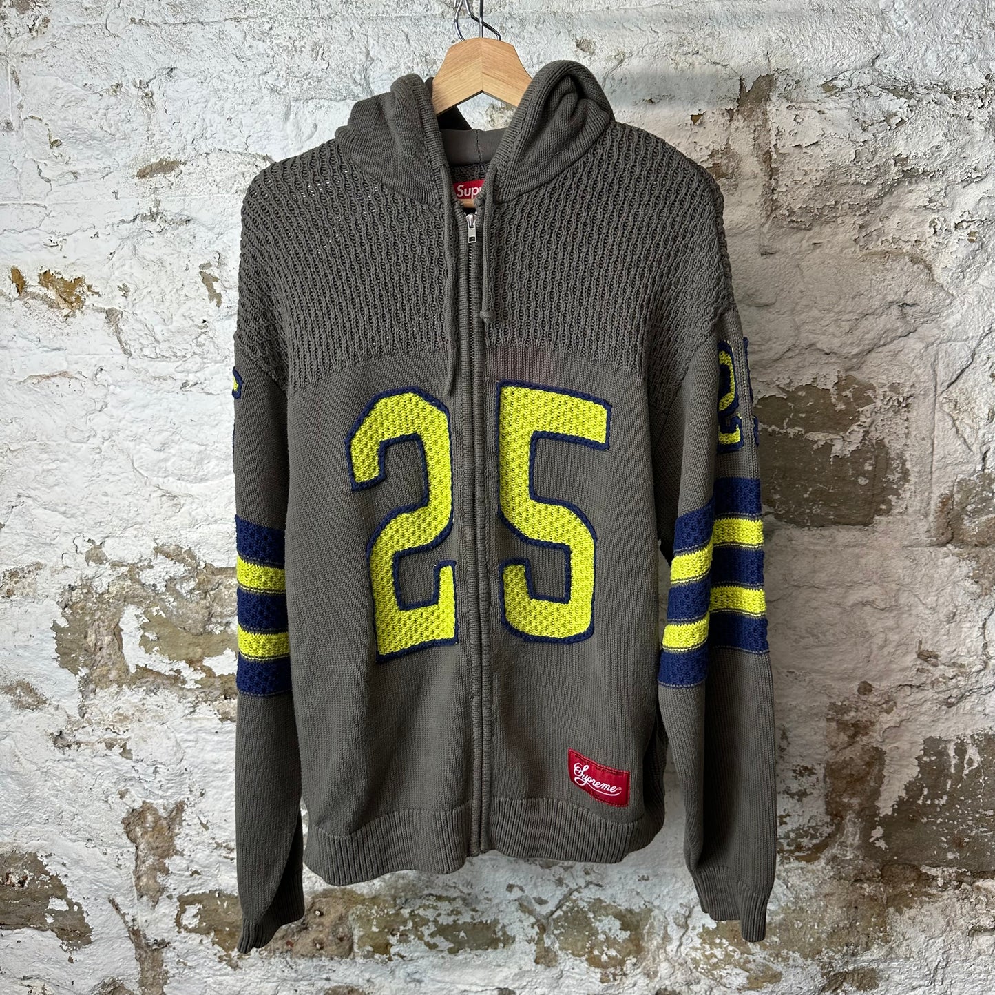 Supreme 25 Sport Grey Zip Up Hoodie Sz M