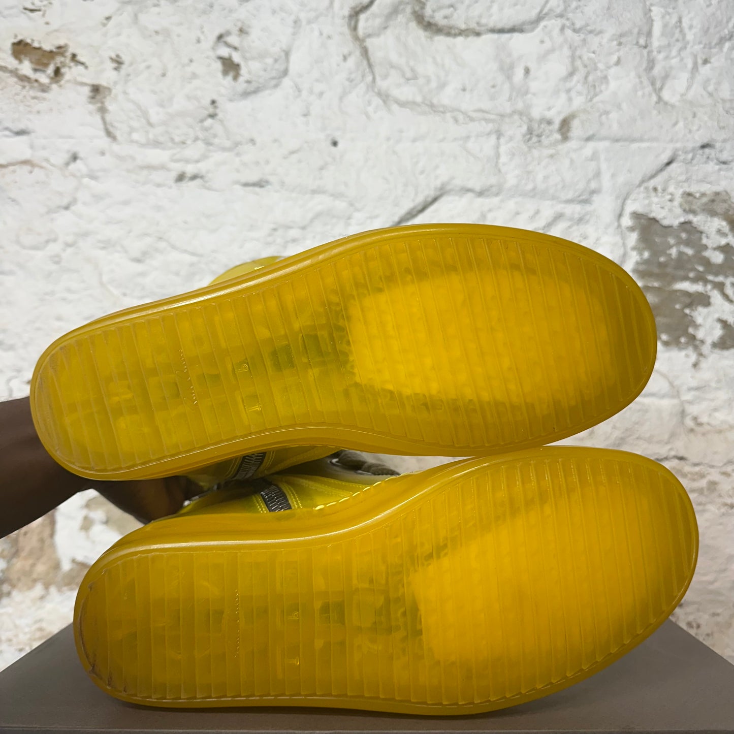 Rick Owens Geobasket Lemon Clear Sneaker Sz 9 (42)