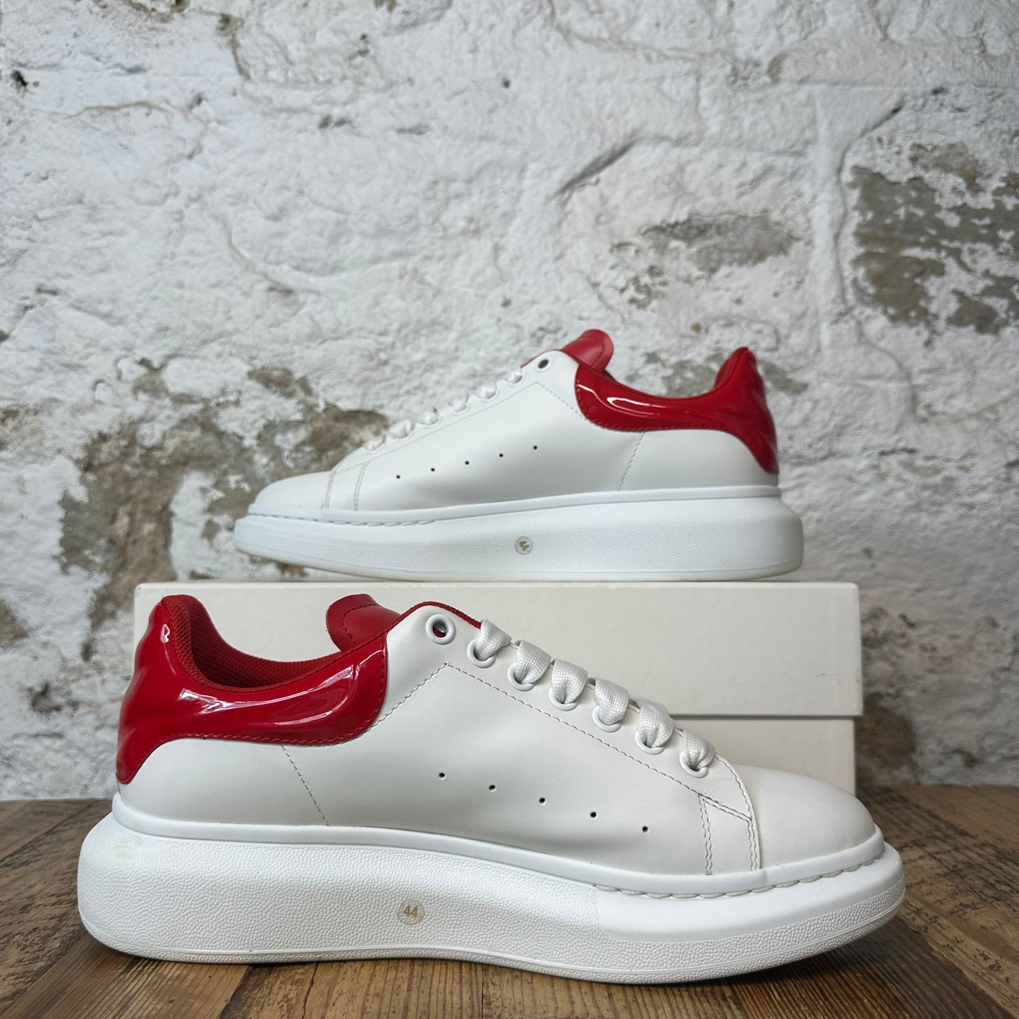Alexander Mcqueen Red Wax Tab White Sneaker Sz 11 (44)