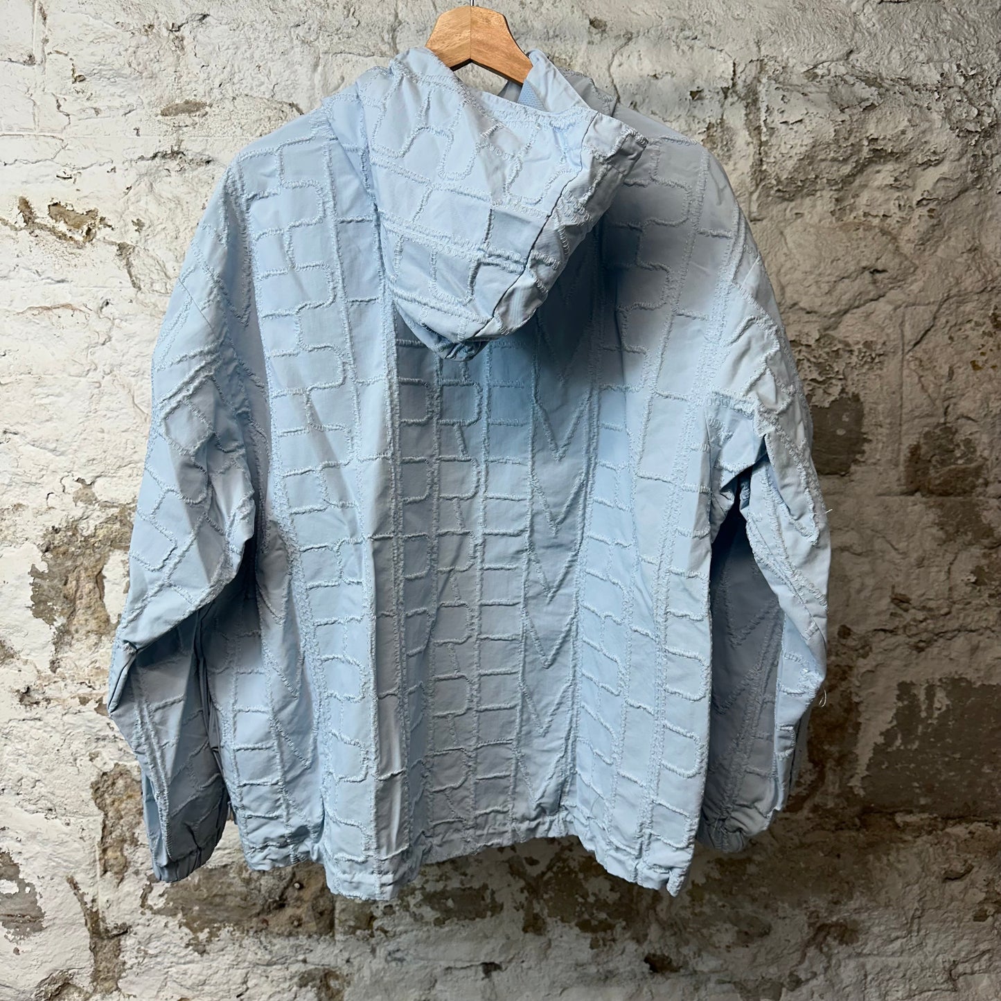 Supreme Repeat Stitch Anorak Jacket Light Blue Sz M