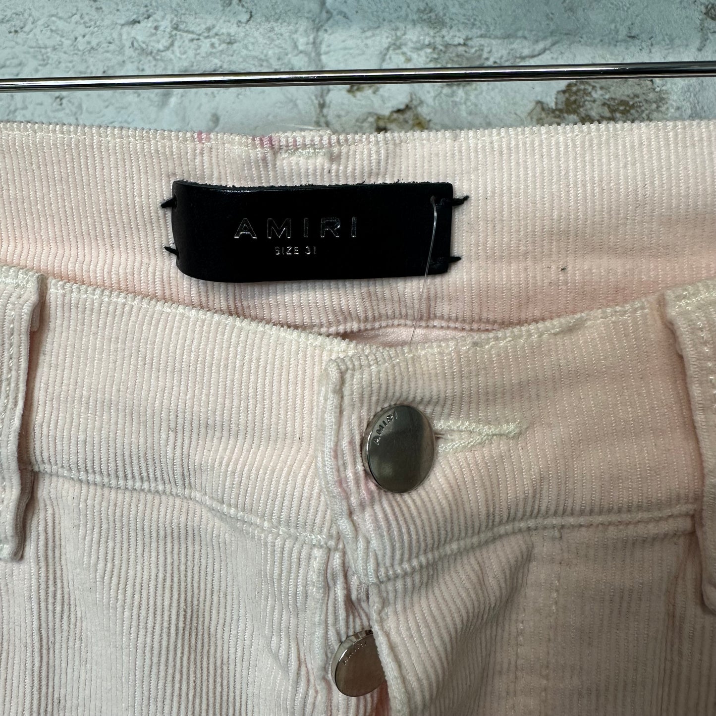 Amiri Plain Pink Corduory Jeans Sz 31