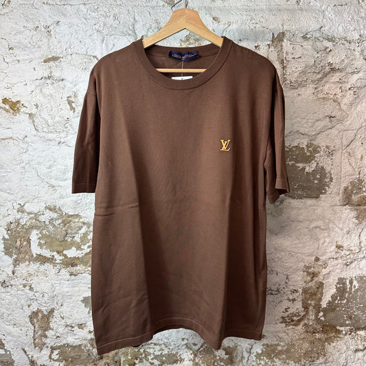 Louis Vuitton Signature Logo Brown T-Shirt Sz XL