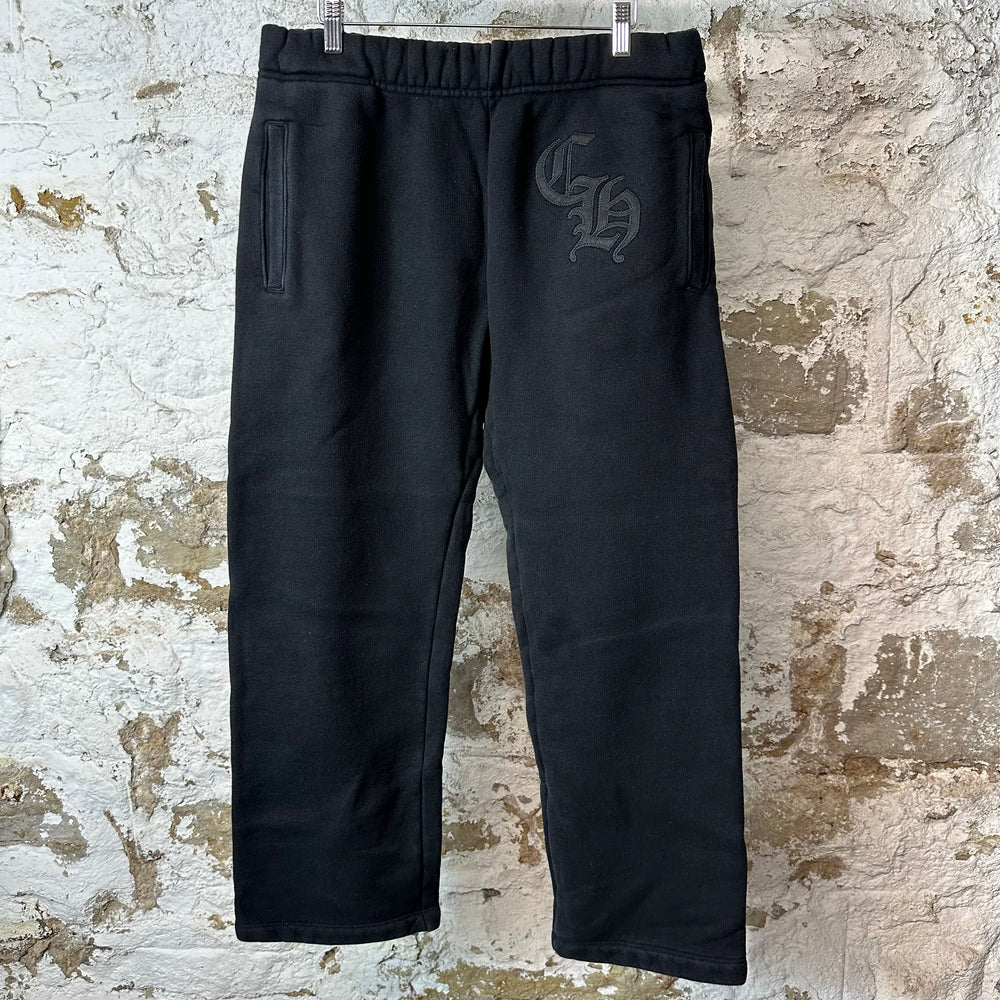 Chrome Hearts CH Nylon Logo Black Sweatpants Sz L