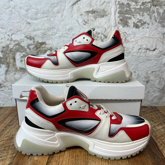 Louis Vuitton Red Black White Pulse Sneaker Sz 10 (8.5LV) No Box