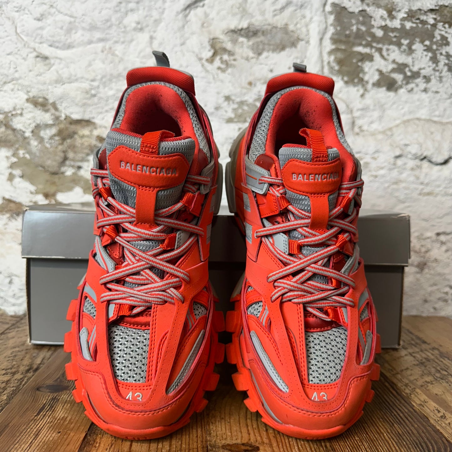 Balenciaga Track Runner Red Grey Sneaker Sz 10 (43)