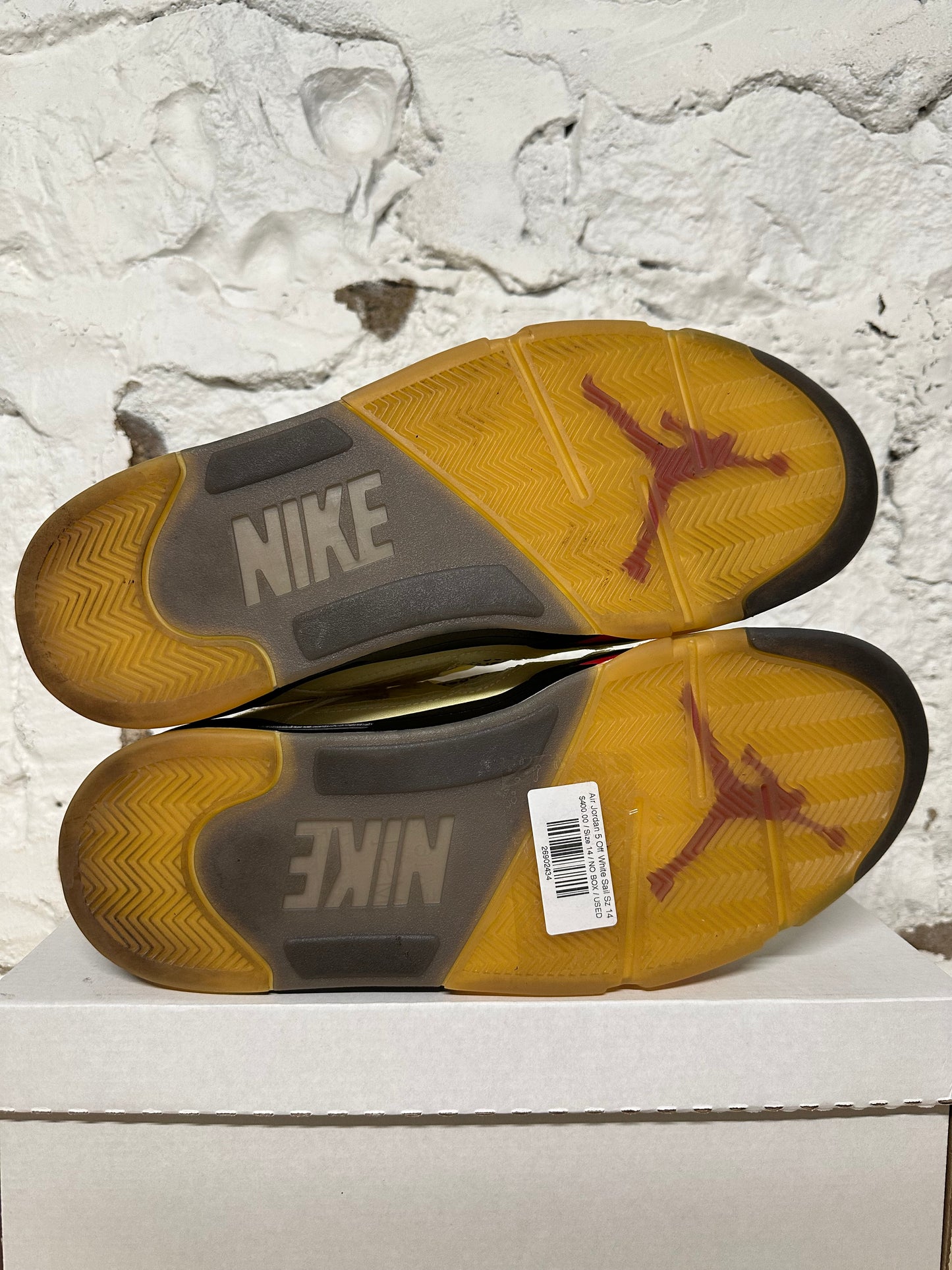 Air Jordan 5 Off-White Sail Sz 14