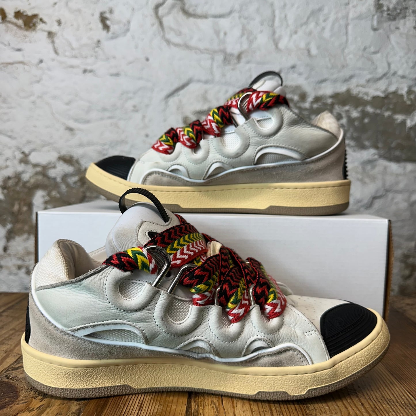 Lanvin Curb Multicolor Lace Grey Sneaker Sz 9 (42)