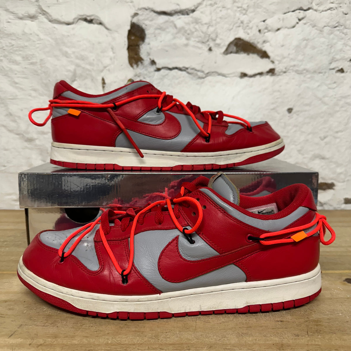 Nike Dunk Low Off-White University Red Sz 12.5