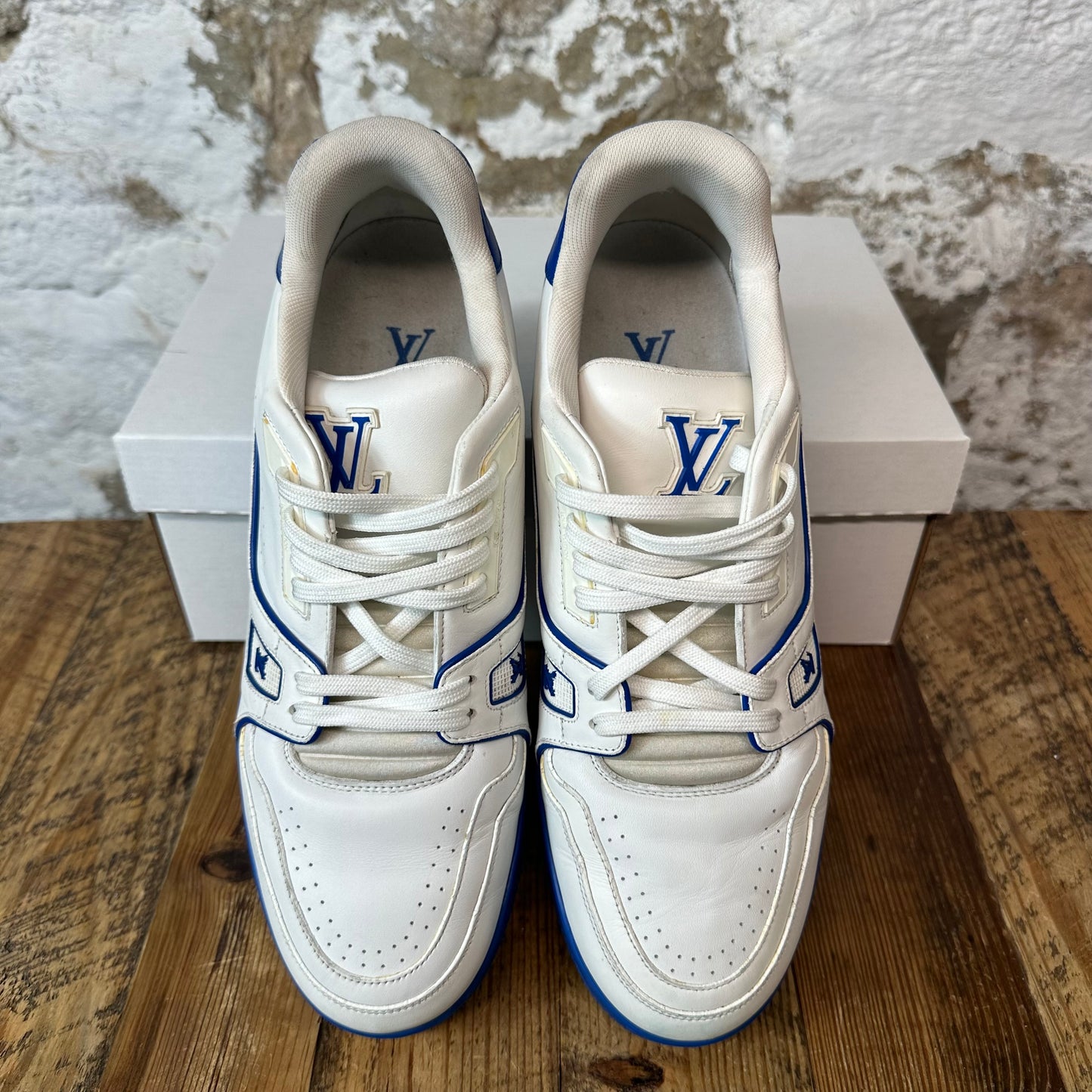 Louis Vuitton Blue White Trainer Sz 11 (9.5LV) No Box