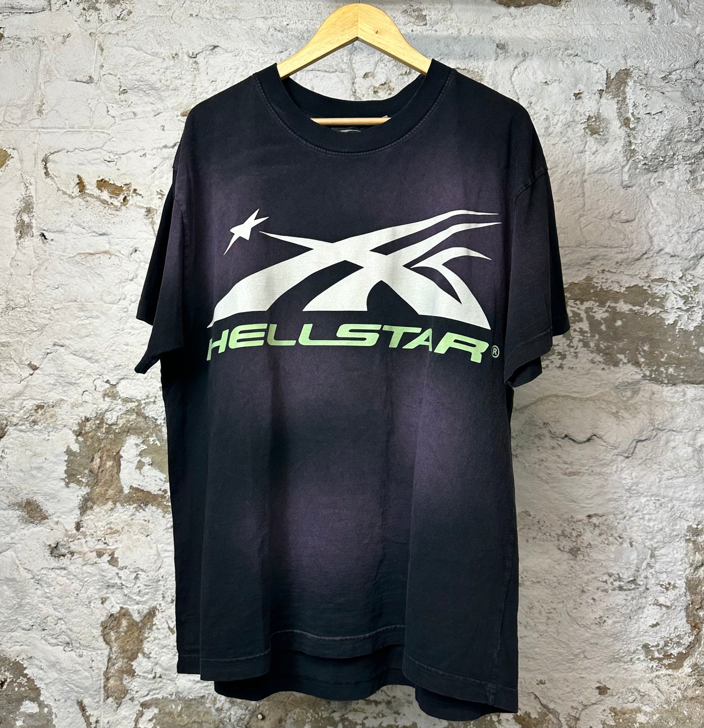 Hellstar Sports Logo T-shirt Black Purple Sz L