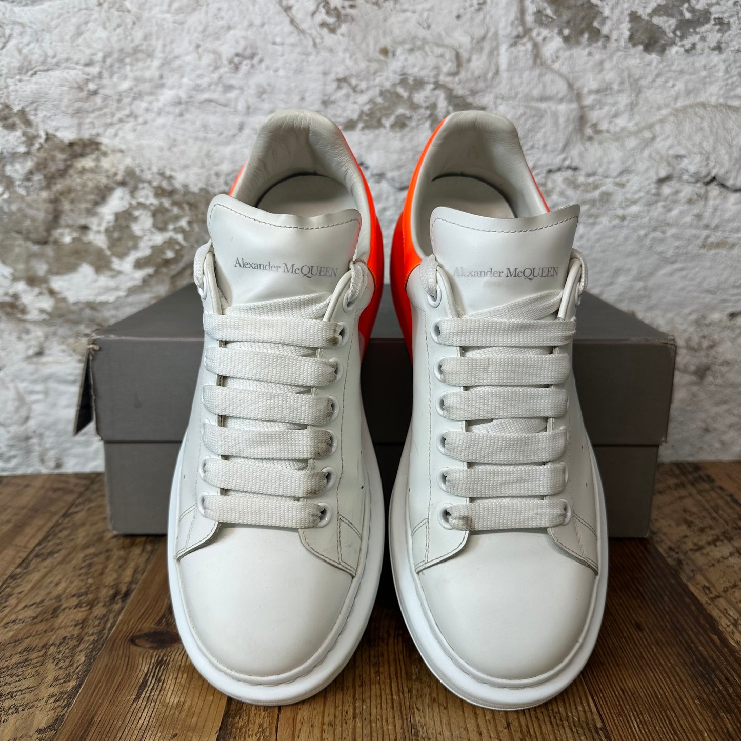 Alexander Mcqueen Orange Tab White Sneaker Sz 8 (41)