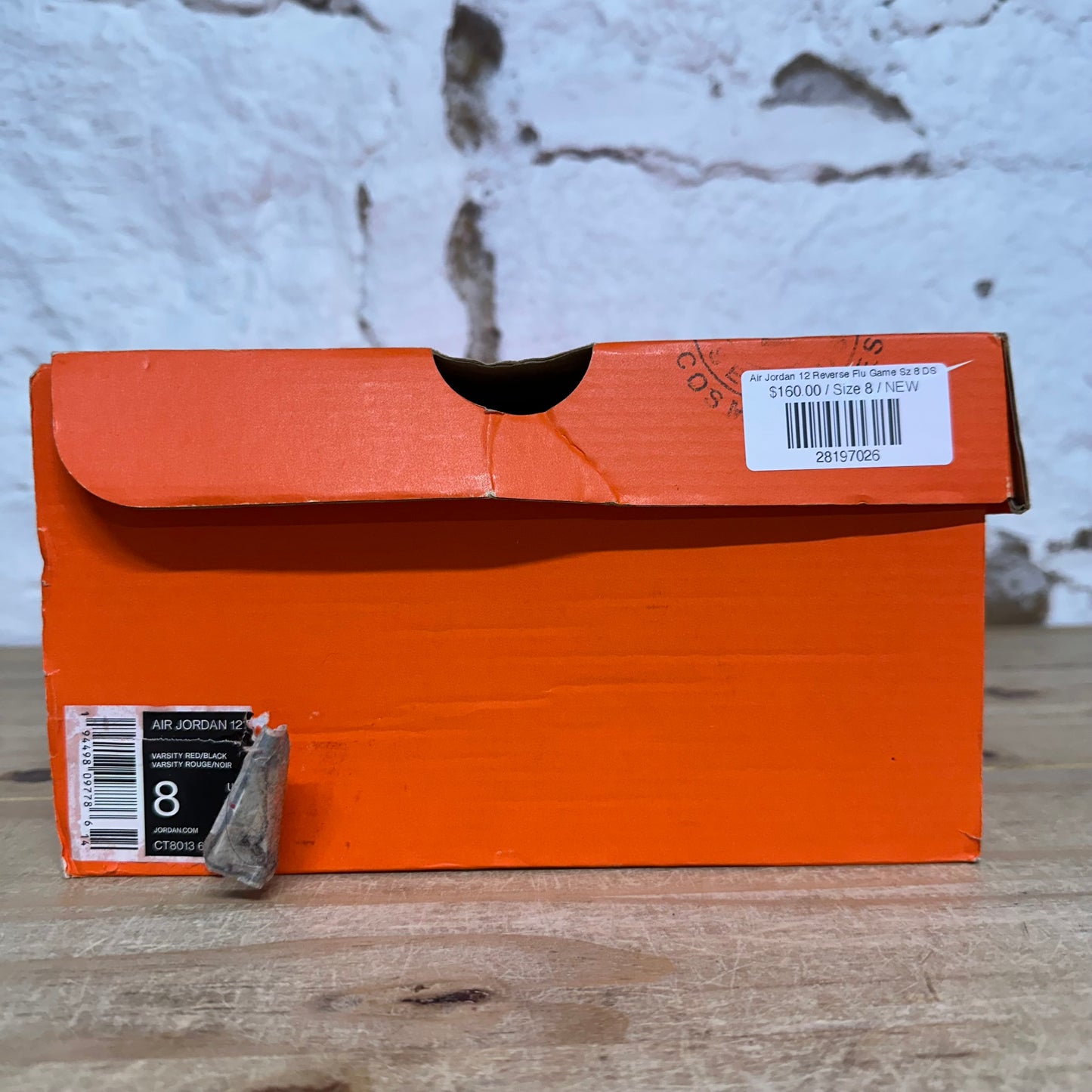 Air Jordan 12 Reverse Flu Game Sz 8 DS