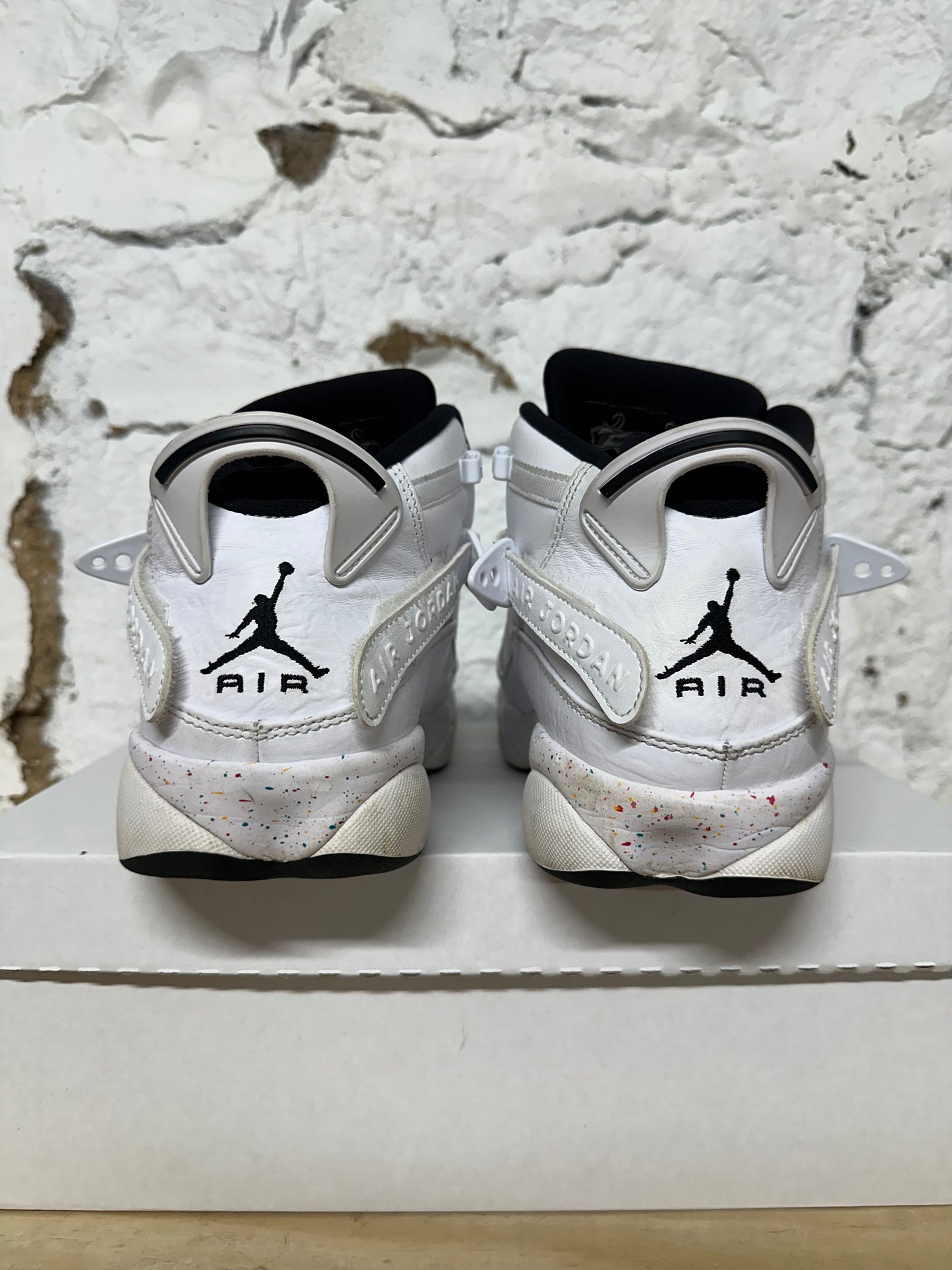 Air Jordan 6 Rings Paint Splatter Sz 9.5